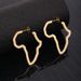 fashion African map earrings gold stainless steel earrings earrings earrings_ipsvogv.com