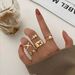 New Personalized Chain Opening With Adjustable 5-piece Butterfly Full Diamond Joint Ring Set_ipsvogv.com