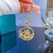 【 Titanium Steel 】 Light Luxury Eyelashes, Eyes, Micro Inlaid With Real Gold Necklace, Women's Transportation Beads,_ipsvogv.com
