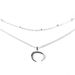 New Fashion Jewelry Bohemian Double Cornered Crescent Layered Women's Collarbone Necklace_ipsvogv.com