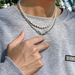 Chenyou Hip Hop Pearl Men's Trendy Cool Street Photo Geometric Metal Chain Necklace_ipsvogv.com