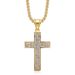 Nightclub Hip-Hop Personality Full Diamond New Cross Titanium Steel Gold-Plated Necklace Pendant For Men And Women_ipsvogv.com