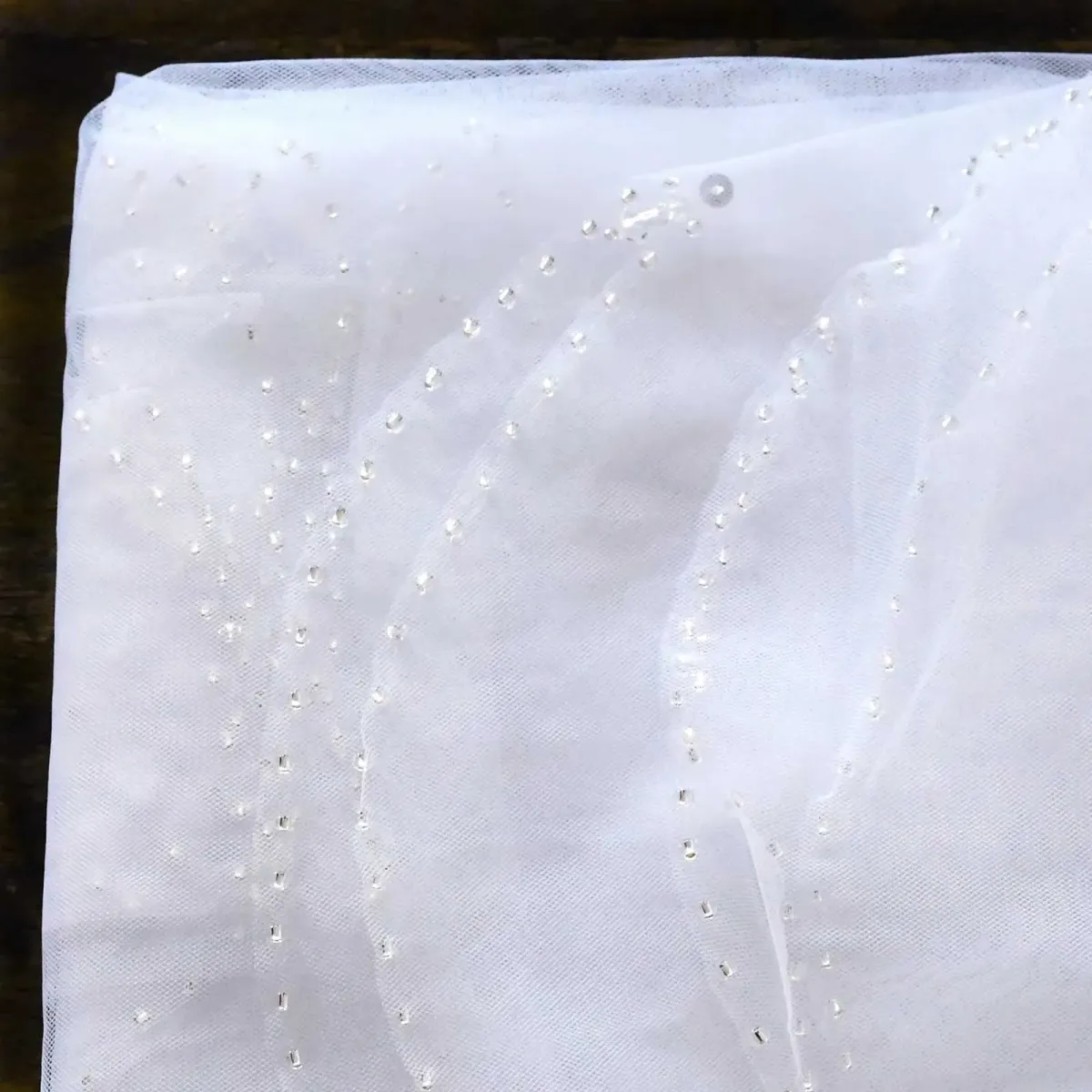 Hair Jewelry V118 1T Pearls Bridal Fingertip Scalloped Edge Rhinestones Crystal Wedding Veil With Comb Short Elegant_ipsvogv.com