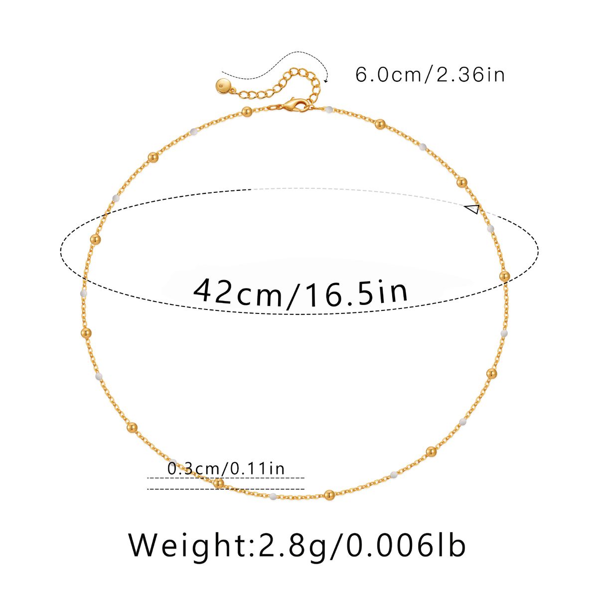Copper plated K real gold chain minimalist INS style versatile clavicle chain love o shaped chain metal circle texture necklace_ipsvogv.com
