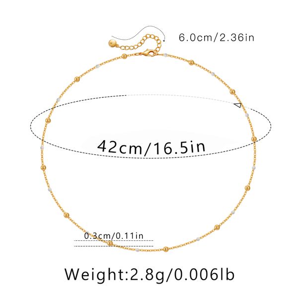 Copper plated K real gold chain minimalist INS style versatile clavicle chain love o shaped chain metal circle texture necklace_ipsvogv.com