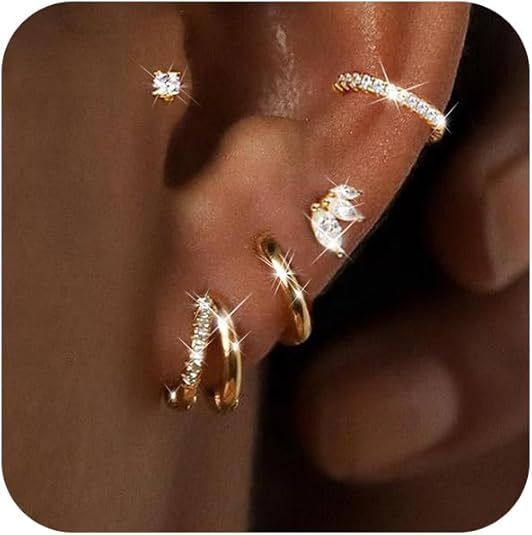 Women’s Jewelry Set Fashion Genuine Gold Brass Electroplating Inlaid With Zircon Luxurious And High End Women's Versatile Earrings Set_ipsvogv.com