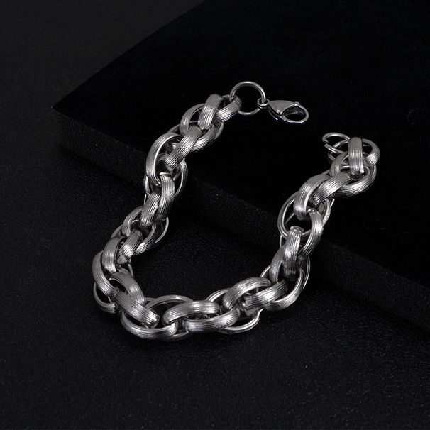 for Men Korean Style Student Personality Bold Hip-Hop Titanium Steel Simple Men's Jewelry Trendy Youth Bracelet_ipsvogv.com