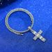 New T Square Cross Necklace Creative Personality Alloy Full Diamond Hip Hop Pendant_ipsvogv.com