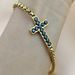 Men's And Women's 5MM Simple Cross Stainless Steel Bracelet With Diamonds Jewelry_ipsvogv.com