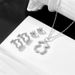 Hollow Stainless Steel Bear Earrings Simple Diamond Studded Bear Women's Stainless Steel Necklace_ipsvogv.com