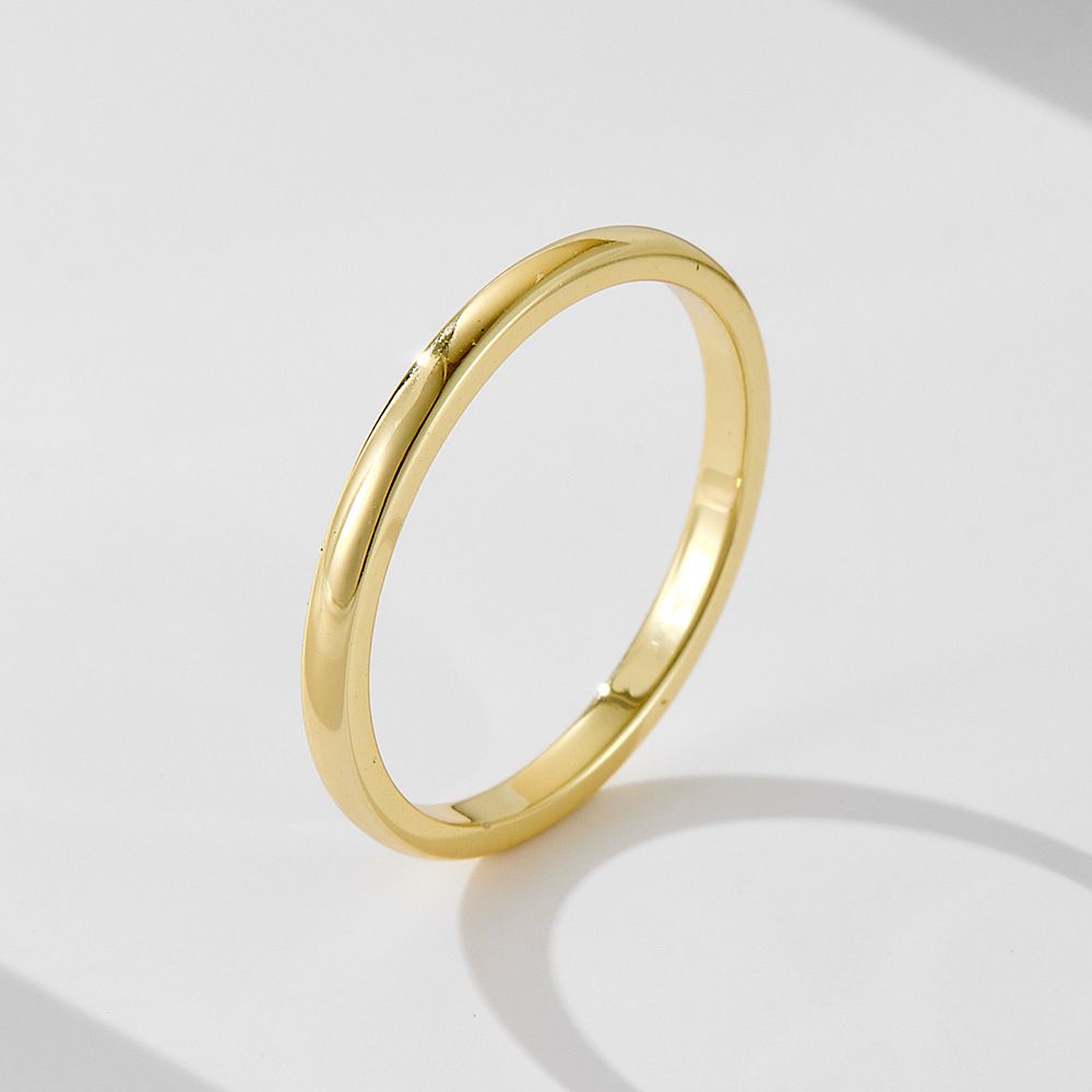Women's Jewelry S925 Sterling Silver Gold Plated Ring Simple Classic Aperture Versatile Ring Hand Jewelry High Quality_ipsvogv.com