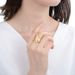 Women’s Jewelry Set Fashion New Style Temperament INS Niche Design Minimalist Dark Irregular Texture Surface Flame Opening Ring Female_ipsvogv.com