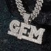 New GFM Letter Hip Hop Pendant High Quality Design Alloy Full Diamond Cuban Chain Necklace_ipsvogv.com