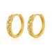 K gold plated environmentally friendly color preserving wheat ear earrings with plant leaf design and exquisite zircon ear clips_ipsvogv.com