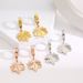 Fashionable Titanium Steel Ear Buckle Female Long Style Hollow One Leaf Wealthy Eardrop Plated Rose Gold Earrings Small_ipsvogv.com