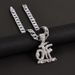 Fashionable Full Dia Hip-hop Men's Necklace Jewelry With A Sense Of OTF English Letter Single Pendant_ipsvogv.com