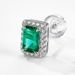 S925 silver earrings for women classic geometric cultivated emerald retro light luxury earrings_ipsvogv.com