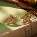Second Hand Niche Russian Gold High End Earrings Flower Heavy Industry Earrings Temperament Retro Silver Needle Earrings_ipsvogv.com
