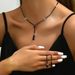 Minimalist Bridal Jewelry Decorations Light Luxury Zircon Necklace Earrings Bracelet Set Multiple Colors Available_ipsvogv.com