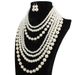 Fashionable Pearl Bead Necklace Multi-layer Sweater Chain Accessory 6880_ipsvogv.com