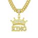 Hip Hop KING Letter Crown Jewelry For Men Street Trendy Cool Diamond Set Pendant Necklace_ipsvogv.com