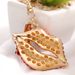 New European And American Diamond Lipstick Pendant Metal Keychain 3D Lipstick Bag Keychain Small Gift_ipsvogv.com