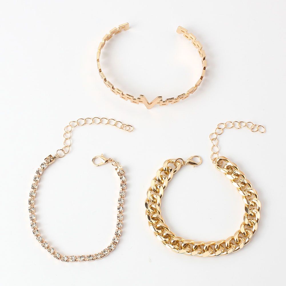 Jewelry Retro Gold Multi Layer Chain Bracelet For Women Exaggerated Trendy Street Shooting Bracelet_ipsvogv.com