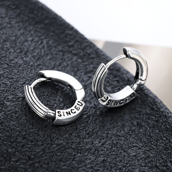 Korean Version Of Minimalist Men's High-end Circle Earrings, Women's Couple's Personality, Niche, Light Luxury Design,_ipsvogv.com