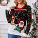 Women's Clothing elk jacquard Christmas wear 2024 autumn and winter new Santa Claus knitted sweater Christmas_ipsvogv.com
