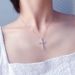Hip Hop Style Mosang Ladder Cubic Zirconia Pendant Full Of Diamonds, Cross Necklace, Collarbone Chain, Female_ipsvogv.com