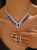Hot Selling Evening Dress Versatile Jewelry Bride Women's Necklace Earrings Full Diamond Set_ipsvogv.com