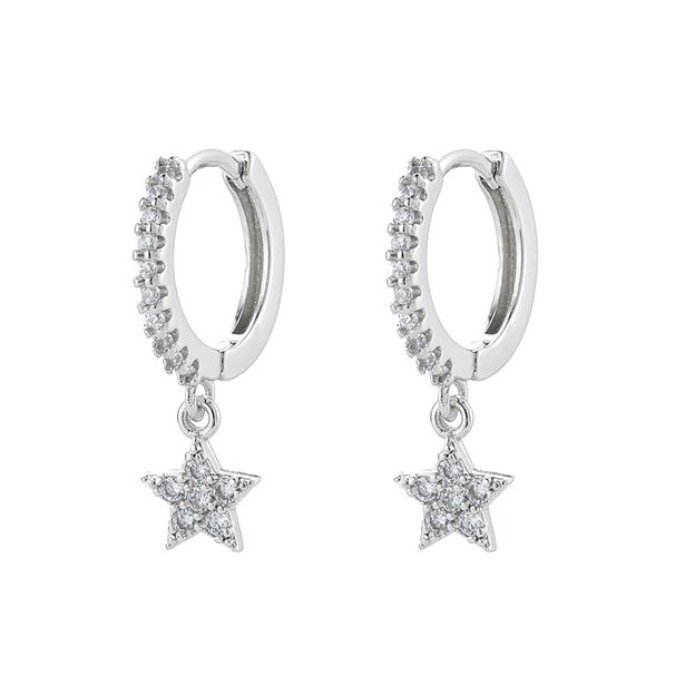 Women's Jewelry S925 Silver Needle Geometric Star Diamond Personality Earrings Light Luxury All Match Ear Ring Ear Buckle Ear Jewelry_ipsvogv.com