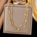 Long Style Temperament, Niche, Light Luxury, Versatile, Multi-layer New Luxury Necklace, Cool Style, Titanium Steel Does_ipsvogv.com