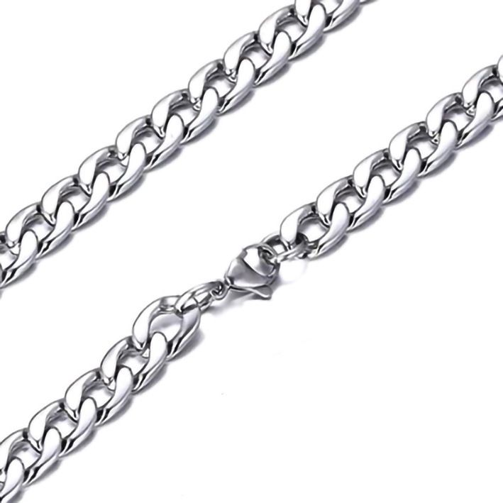 Hot sale stainless steel hip hop nk men's titanium steel Cuban chain simple accessories chain sweater chain niche jewelry necklace_ipsvogv.com