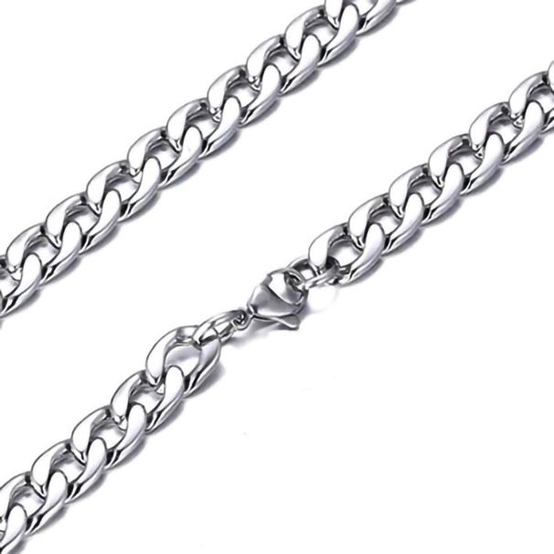 Hot sale stainless steel hip hop nk men's titanium steel Cuban chain simple accessories chain sweater chain niche jewelry necklace_ipsvogv.com