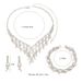 2022 New Bridal Jewelry Hollow Earrings Necklace Pearl Two-Piece Set Wedding Dress Accessories For Women_ipsvogv.com