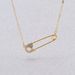 Gold Paper Clip Necklace Female Element Crystal Paper Clip Clavicle Necklace Female_ipsvogv.com