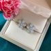 Cao Shi's Korean version is simple and slightly inlaid with diamonds, zircon earrings, lucky grass flowers, small and elegant ear ornaments_ipsvogv.com