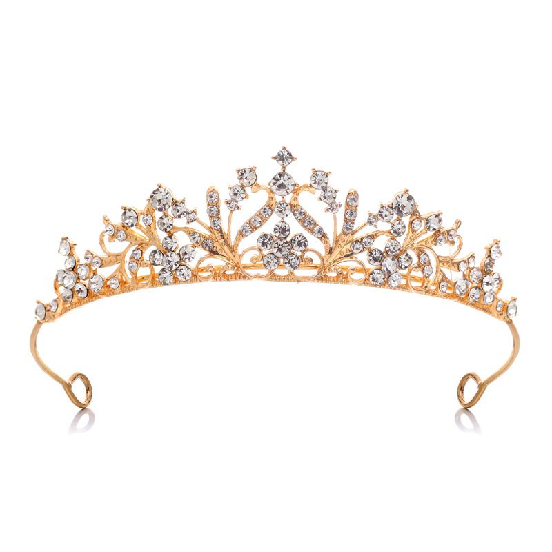 Crystal Diamond Bridal Wedding Evening Party Headdress Wedding Headband Hair Accessories Performance Head Crown Car Show Crown_ipsvogv.com