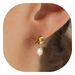 Women’s Jewelry Set Fashion Brass Real Gold Electroplating Hot Sales Fashion Pearl Earrings Ladies Casual Temperament Earrings Set_ipsvogv.com