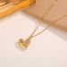 Colorful Zircon Love Titanium Steel Non Fading Necklace For Women's Light Luxury Small Group Commuting Collarbone Chain,_ipsvogv.com