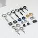 Stainless Steel Earrings Magnet Ear Clip Earrings Cross Earring Leaf Set_ipsvogv.com