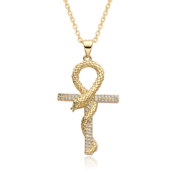 Micro Inlaid Zircon Pearl Cross Minimalist Wind Furnace Real Gold Necklace Female Ins Net Red Clavicle Chain Accessories_ipsvogv.com