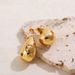 Fashion Niche Circle Water Drop French Advanced Design Simple 18 Metal Earrings Ladies Earrings_ipsvogv.com