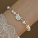 Alien Freshwater Pearl Silver Patchwork Cute Cat Butterfly Temperament Internet Celebrity Best Friend Bracelet_ipsvogv.com