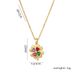 【 Titanium Steel 】 Lucky Necklace Women's Micro Set Love Zircon True Gold Electroplated Simplicity Ins Network Red_ipsvogv.com