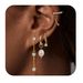 Women’s Jewelry Set Fashion Hot Sales Real Gold Brass Electroplated French Retro Pearl Pendant Ladies Light Luxury Style Earrings Set_ipsvogv.com
