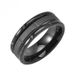 Men's Jewelry Fashion Personality Stainless Steel Combination Brushed Ring Simple Men's Trendy Black Ring Spot_ipsvogv.com