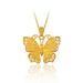 trend hollow ancient golden butterfly necklace Sand gold fashionable high end female butterfly clavicle necklace_ipsvogv.com