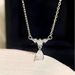 S Pure Silver Tear Necklace, Female Ins, Niche Design Temperament, Light Luxury, Simple French Water Droplet Collarbone_ipsvogv.com